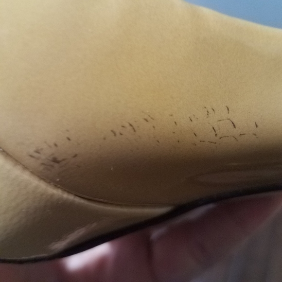 Stuart Weitzman Leather Peep Toe Heels  Size 5.5 - Picture 11 of 14